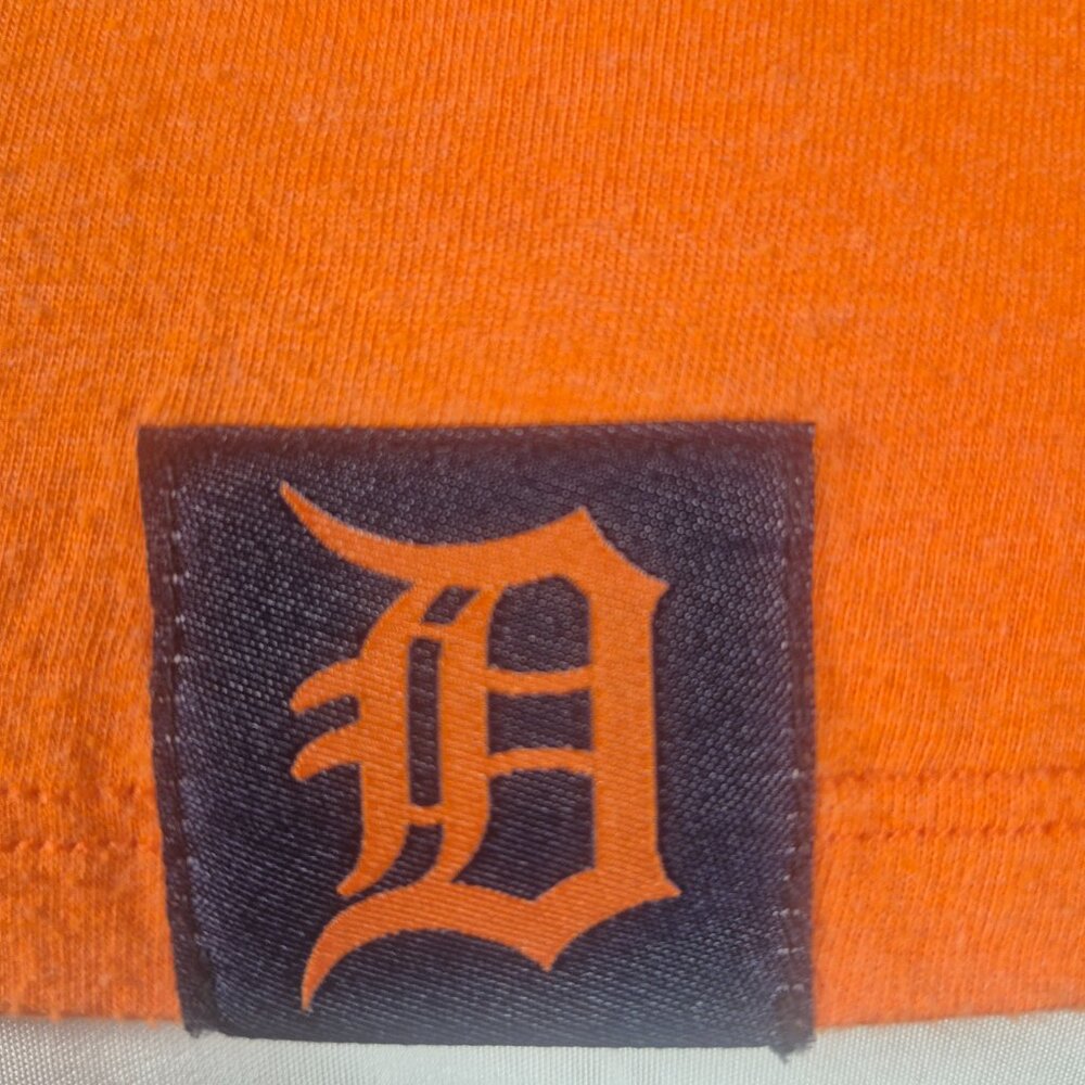 Nike Detroit Tigers T Shirt Mens Baseball Club Large Orange Athletic Cut Tee - Picture 6 of 8
